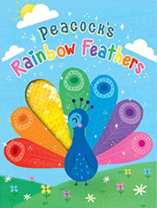 peacocks rainbow feathers book cover